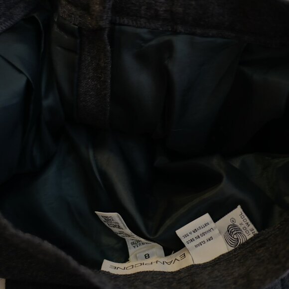 Evan Picone Gray Pleated Cuffed High Rise Dress Pants -8- 27 / 29.5 Worsted Wool - Picture 6 of 8